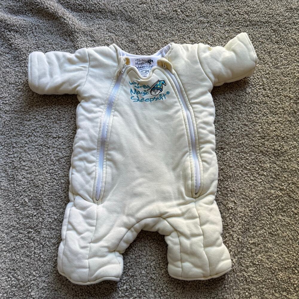 Baby Merlin Magic Light Yellow Sleepsuit Size Large